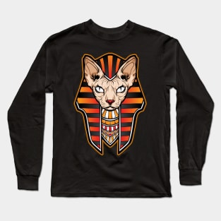 Sphynx Cat Egyptian. Pharaonic Meow Long Sleeve T-Shirt